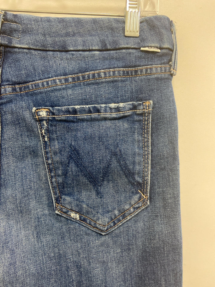 MOTHER Size 28 Faded Denim Distressed Ladies Jeans