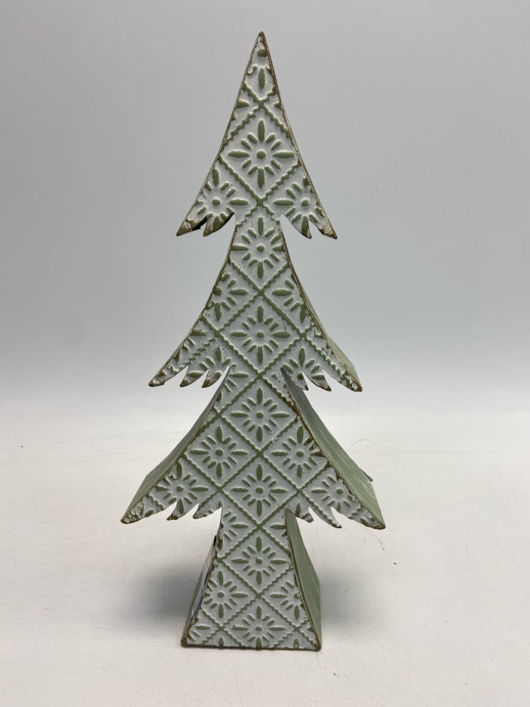 Green White Metal Christmas