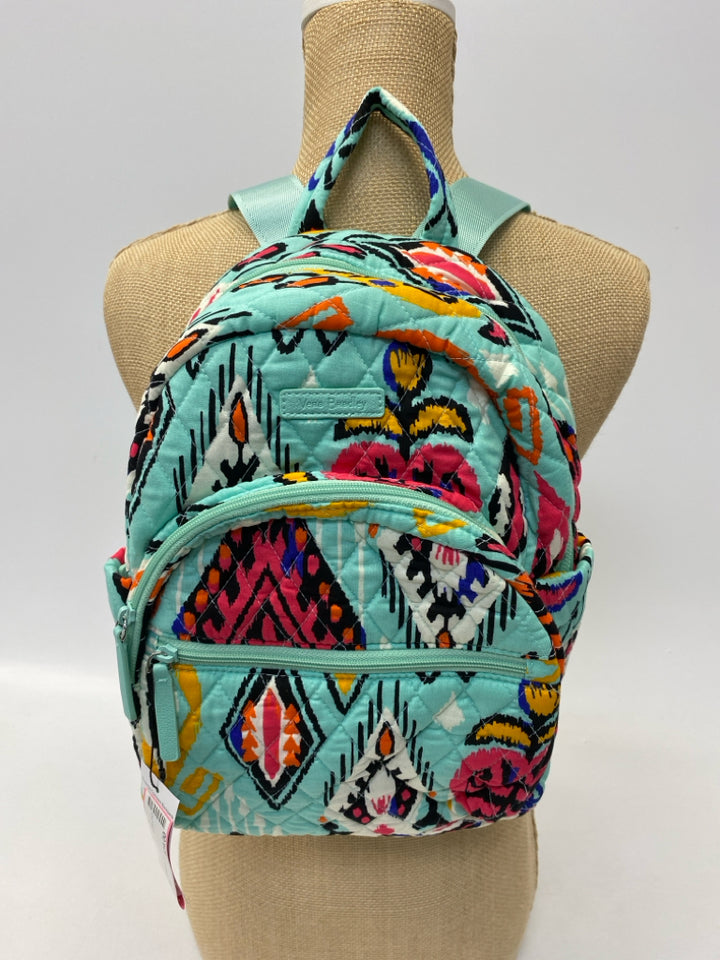 NWT Vera Bradley Aqua Multi Color Backpack
