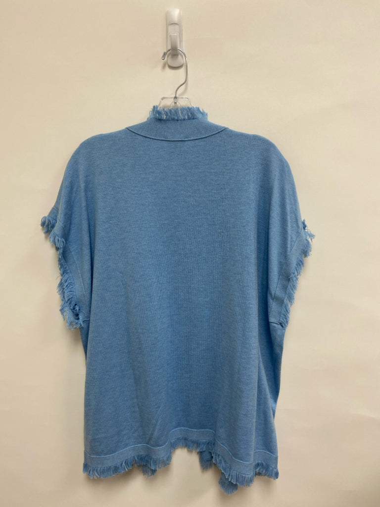 NWT Talbots Size M Blue Fringe Ladies Sweater