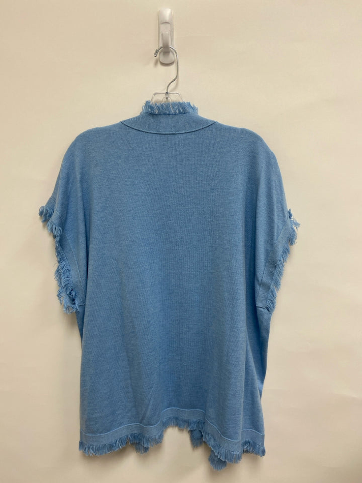 NWT Talbots Size M Blue Fringe Ladies Sweater