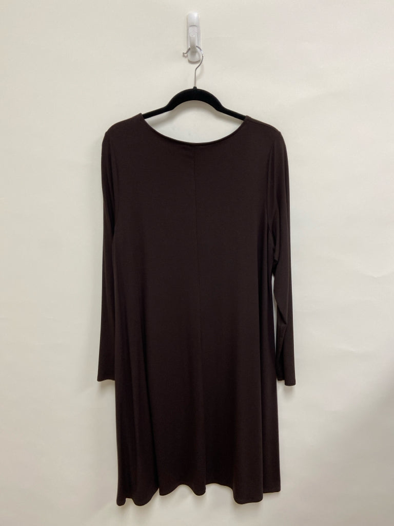 NWT Eileen Fisher Size XL Dark Brown Ladies Dress