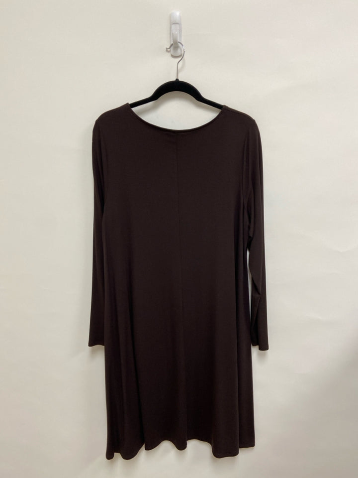 NWT Eileen Fisher Size XL Dark Brown Ladies Dress