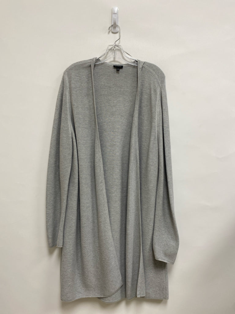 Talbots Size XL Pale Gray Ribbed Drape Ladies Sweater