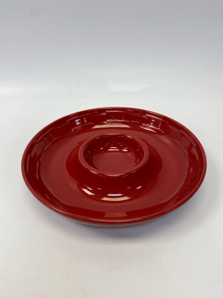 Longaberger Dark Red Chip n Dip