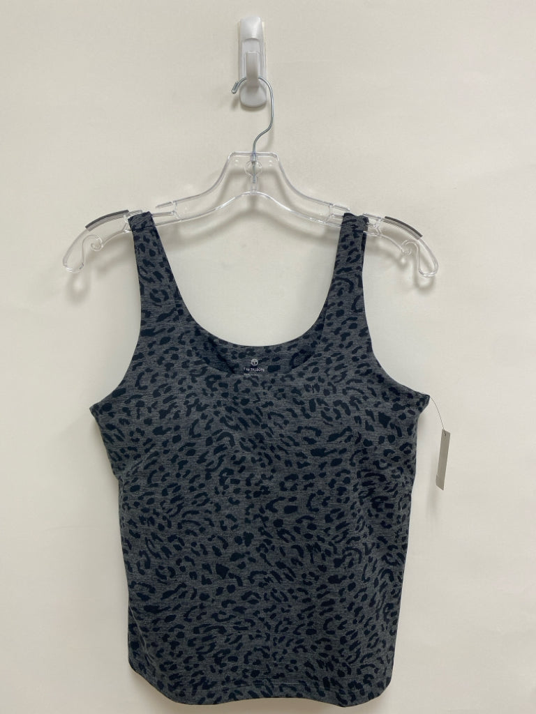 NWT Talbots Size M Gray Black Animal Print Sleeveless Athletic Top