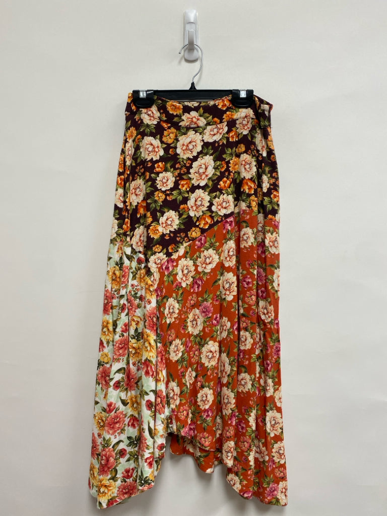farmrio Size XS Plum Orange/Green Flowers Ladies Skirt