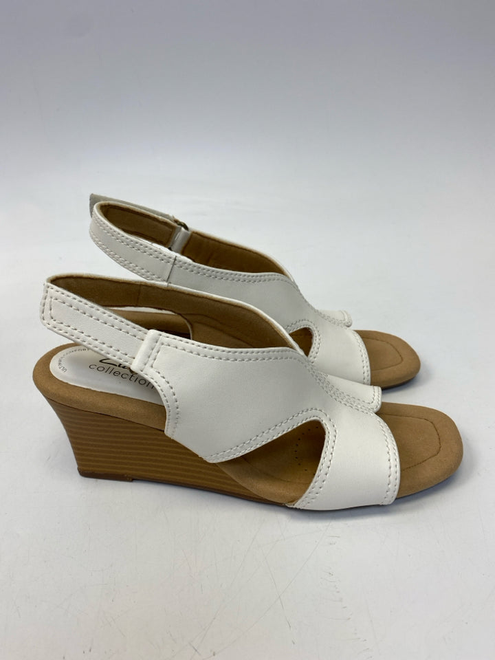Clarks  Size 6.5 White Sandals