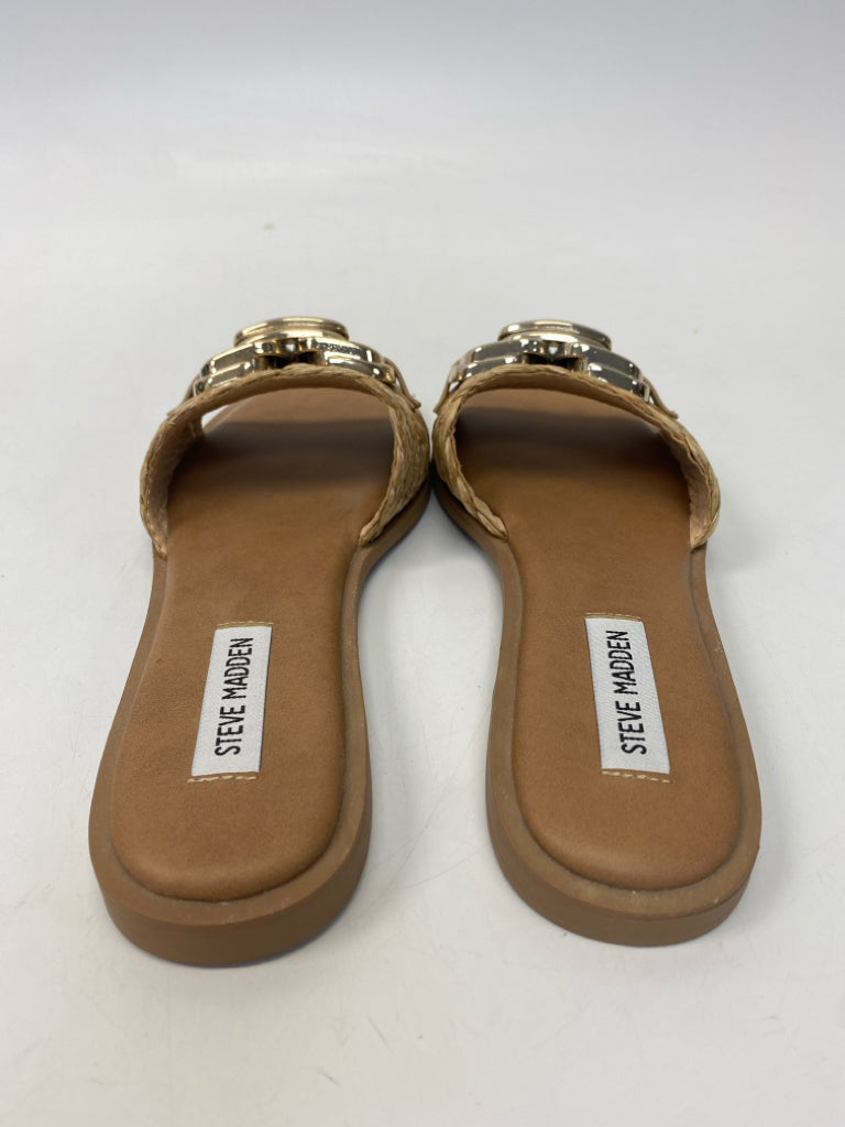 Steve Madden  Size 7.5 Natural Silver Accent(s) Sandals
