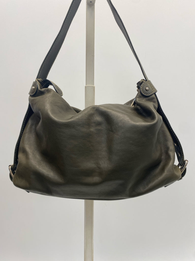 Marc Jacobs Dark Olive Silver Accent(s) Leather Handbag