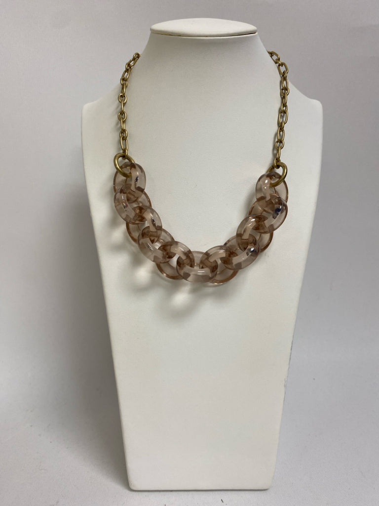 J Crew Clear Gold Color Chain Necklace