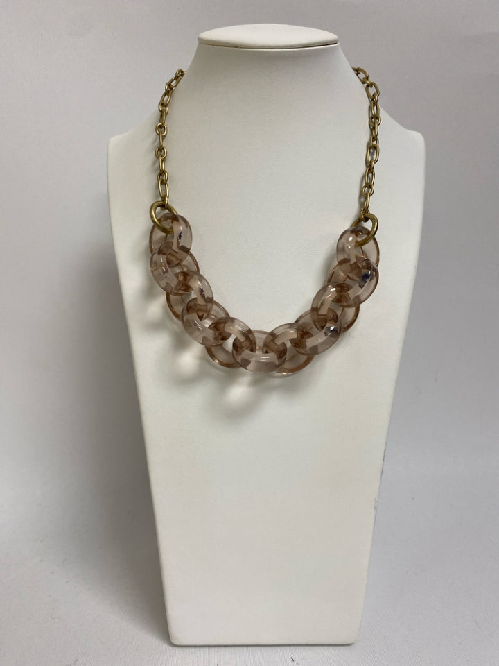 J Crew Clear Gold Color Chain Necklace