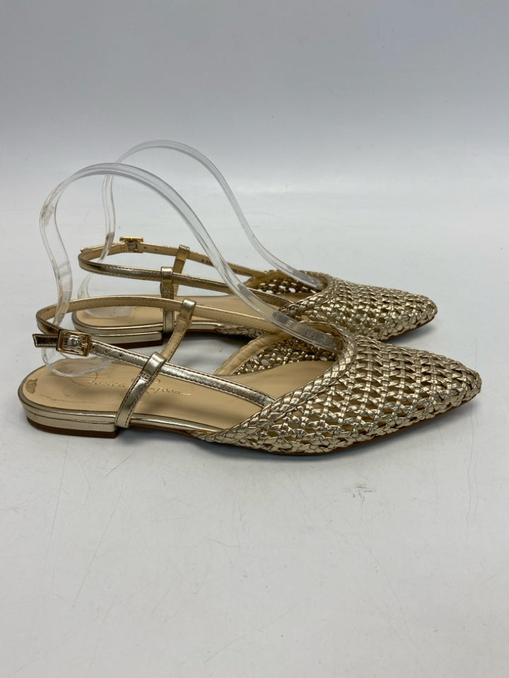 Jessica Simpson  Size 8.5 Gold Woven Metallic Flats