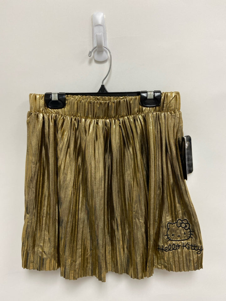 NWT Hello Kitty Size M Gold Pleated Ladies Skirt