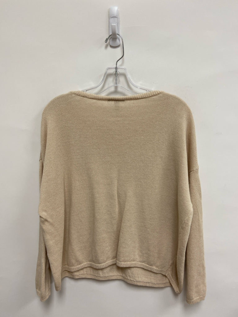 Eileen Fisher Size L Beige Linen Blend Ladies Sweater