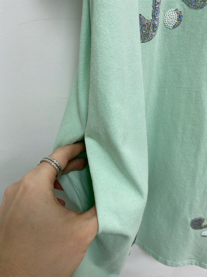Fantastic Fawn Size S Mint Green Multi Color Sequins Polo Ladies Dress