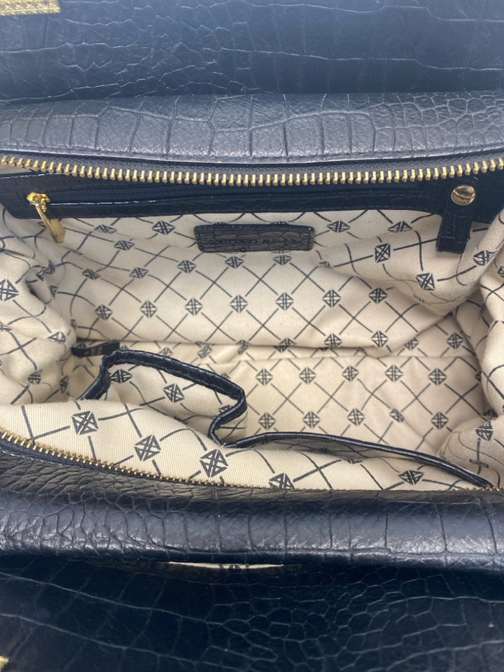 Antonio Melani Black Embossed Handbag