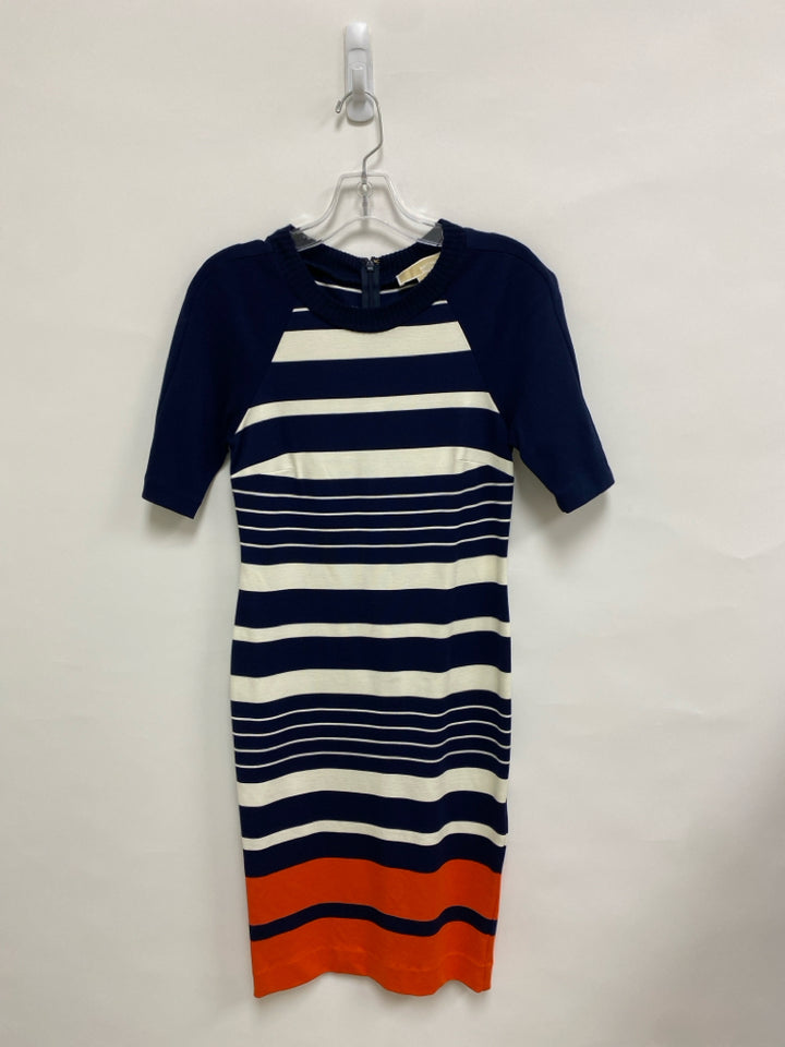 Michael Kors Size 4 Navy Cream Stripes Ladies Dress