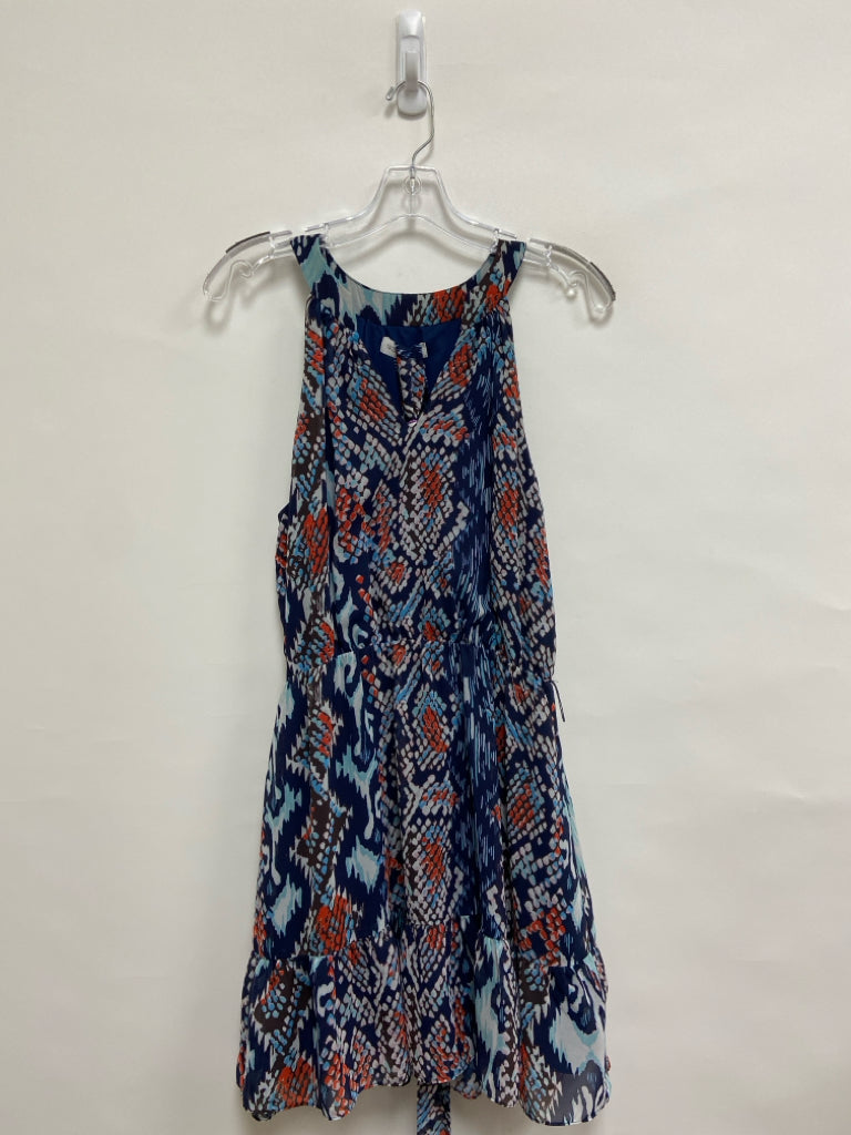WILLA STORY Size M Navy White/Orange Sleeveless Ladies Dress