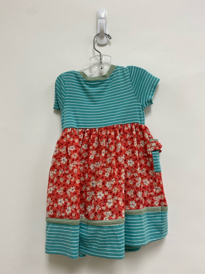 NWT Bonnie Jean SIZE 18M Blue White/Red Stripes/Flowers Girl&