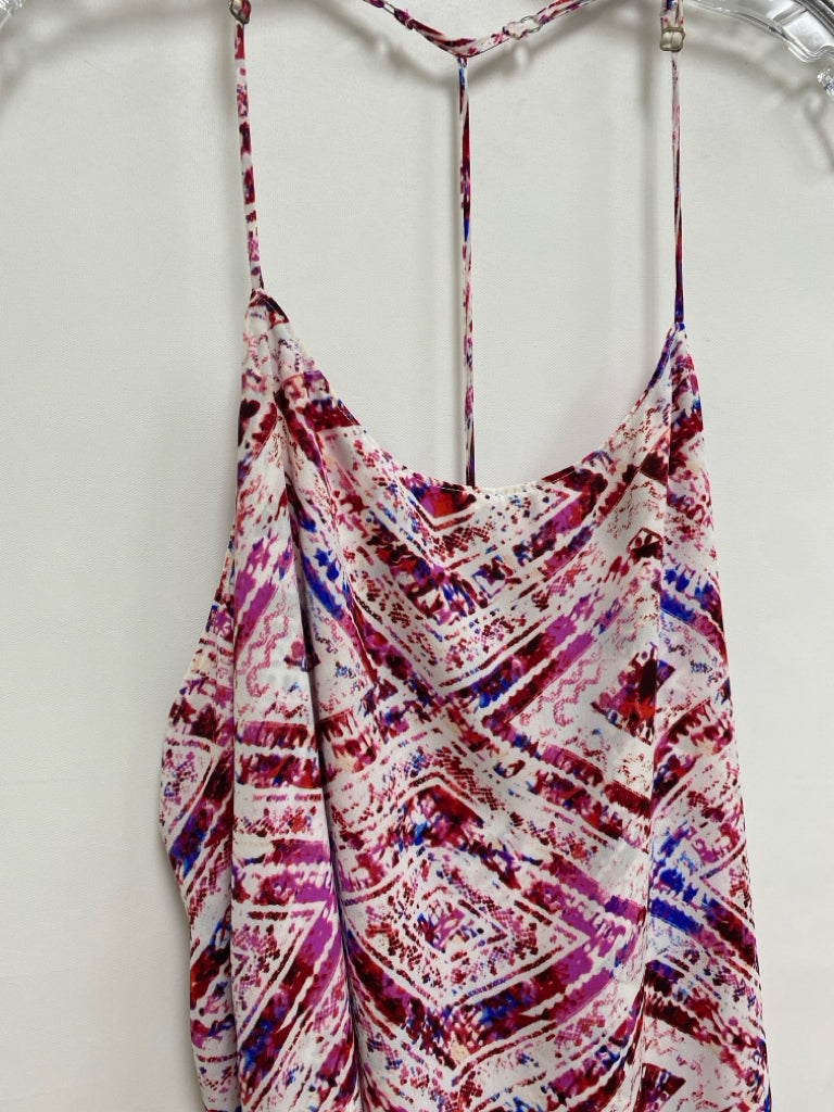 show me your MUMU Size M White/Pink Blue/Red Diamond Print Ladies Dress