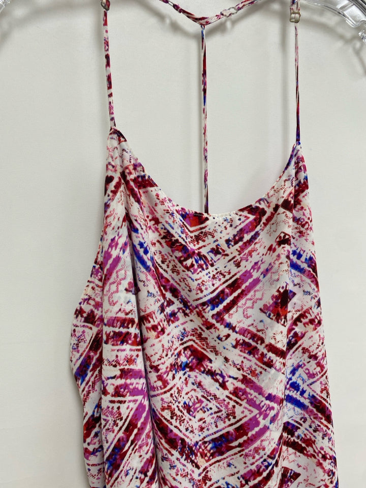 show me your MUMU Size M White/Pink Blue/Red Diamond Print Ladies Dress