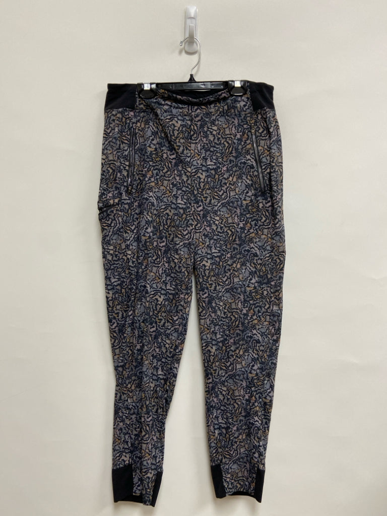 Athleta Size 10 Black Pastels Abstract Joggers Athletic Pants