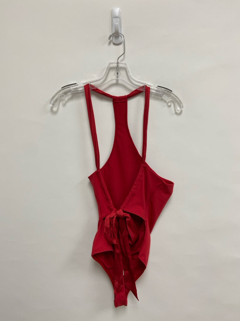 NWT Free People Size XS Red Ribbons Sleeveless Ladies Top