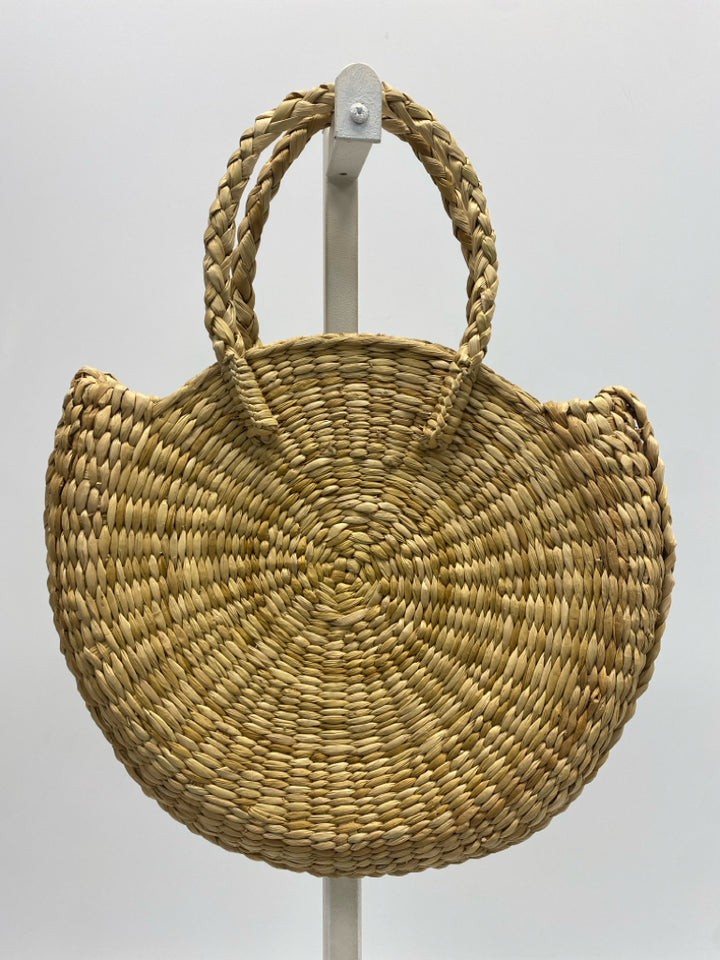 J Jill Natural Woven Straw Handbag