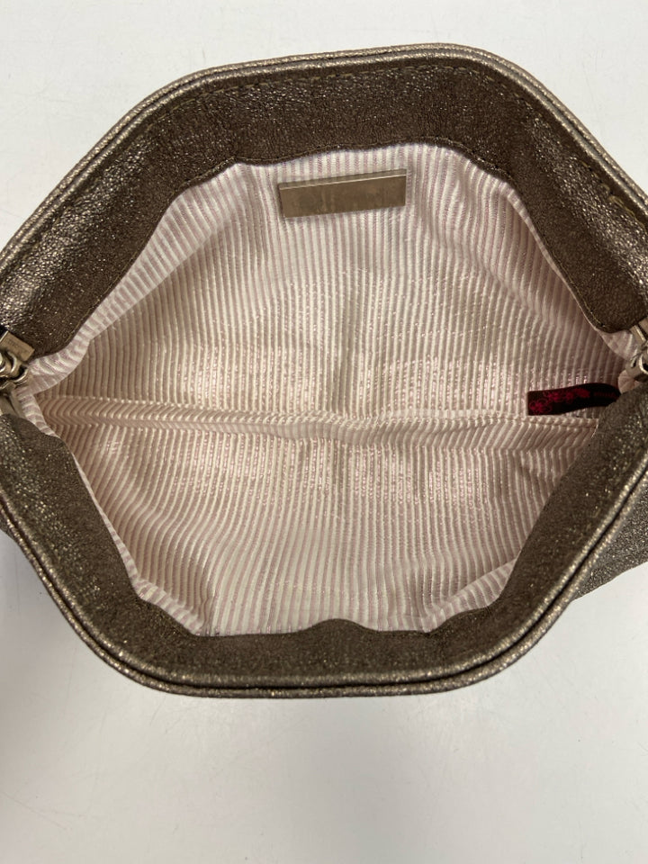Lauren Merkin Pewter Shimmery Clutch