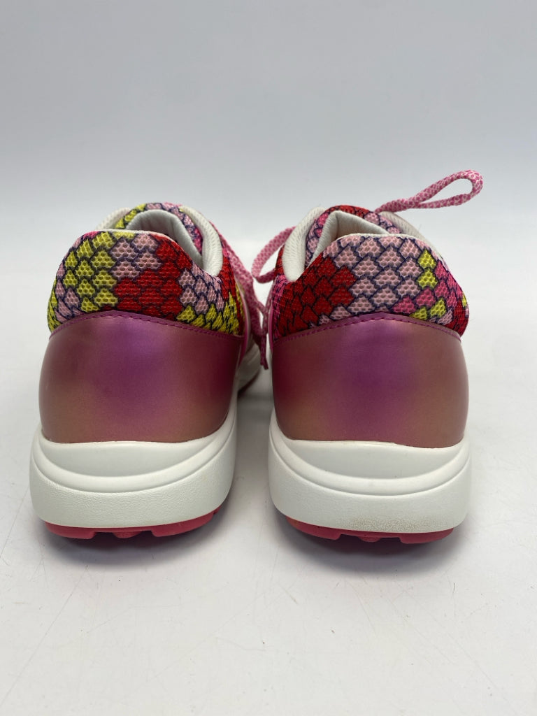 Alegria  Size 39 Pink Multi-Color Lace-up Sneakers