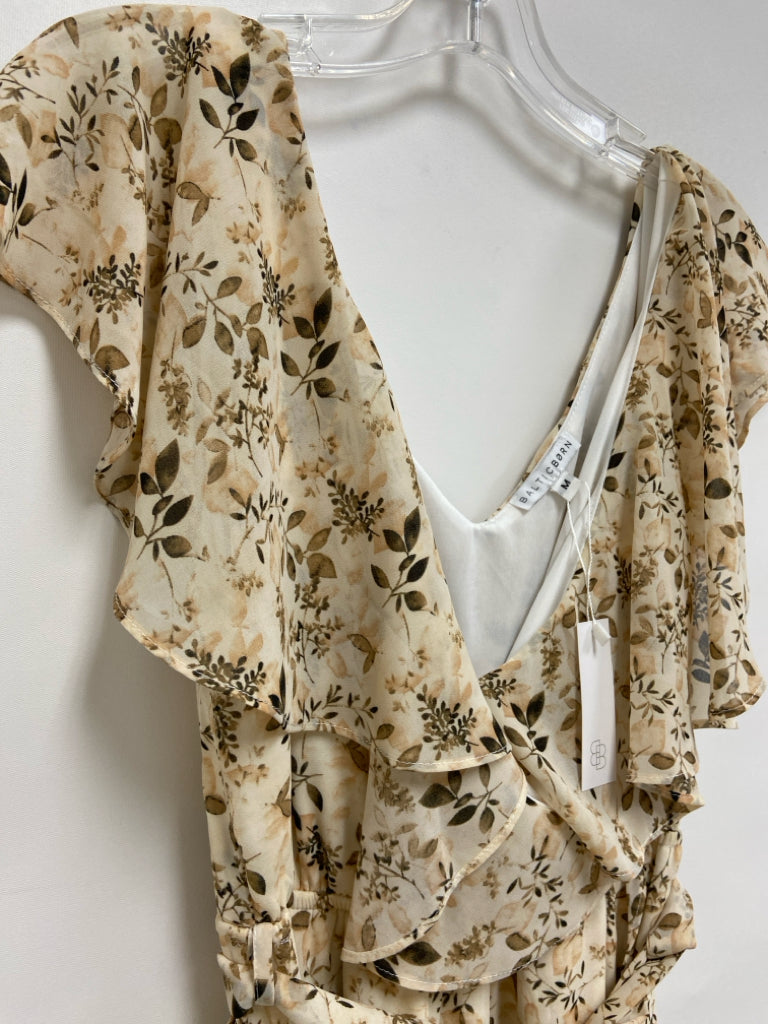 NWT BALTIC BORN Size M Beige Brown/Tan Floral Maxi Ladies Dress