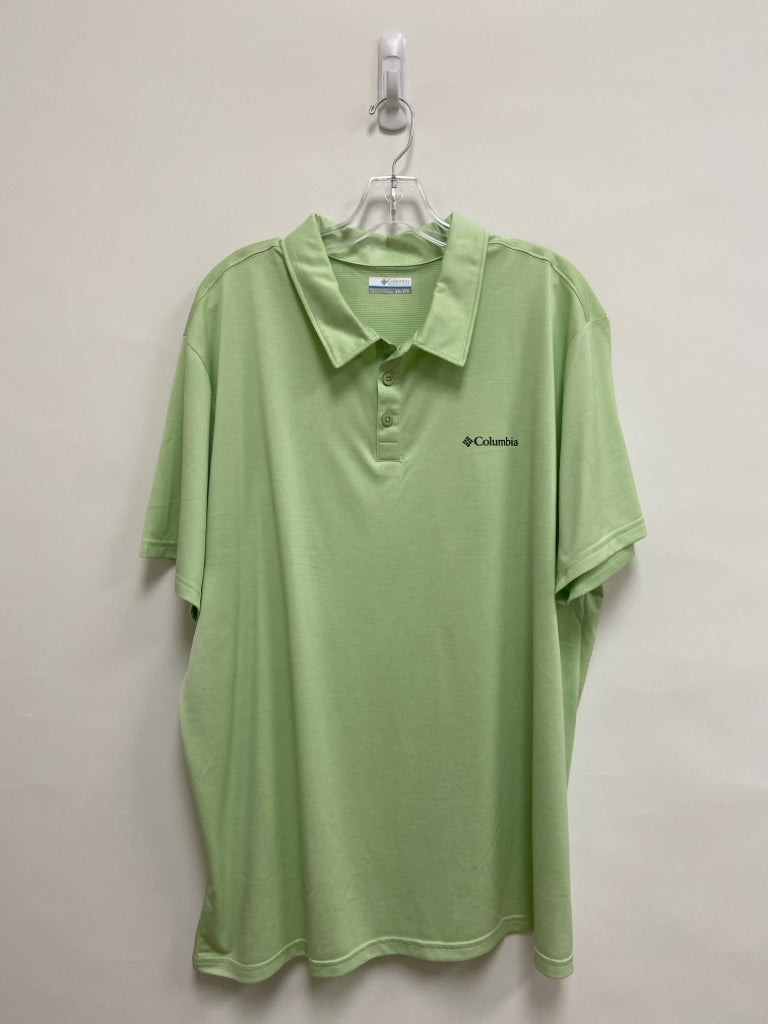 Columbia Size XXL Lime Green Polo Men&