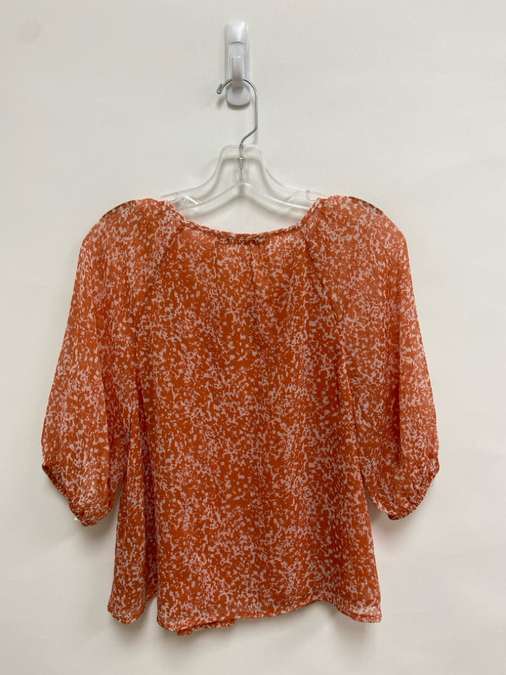 Abercrombie &amp; Fitch Size S Orange White Ladies Top