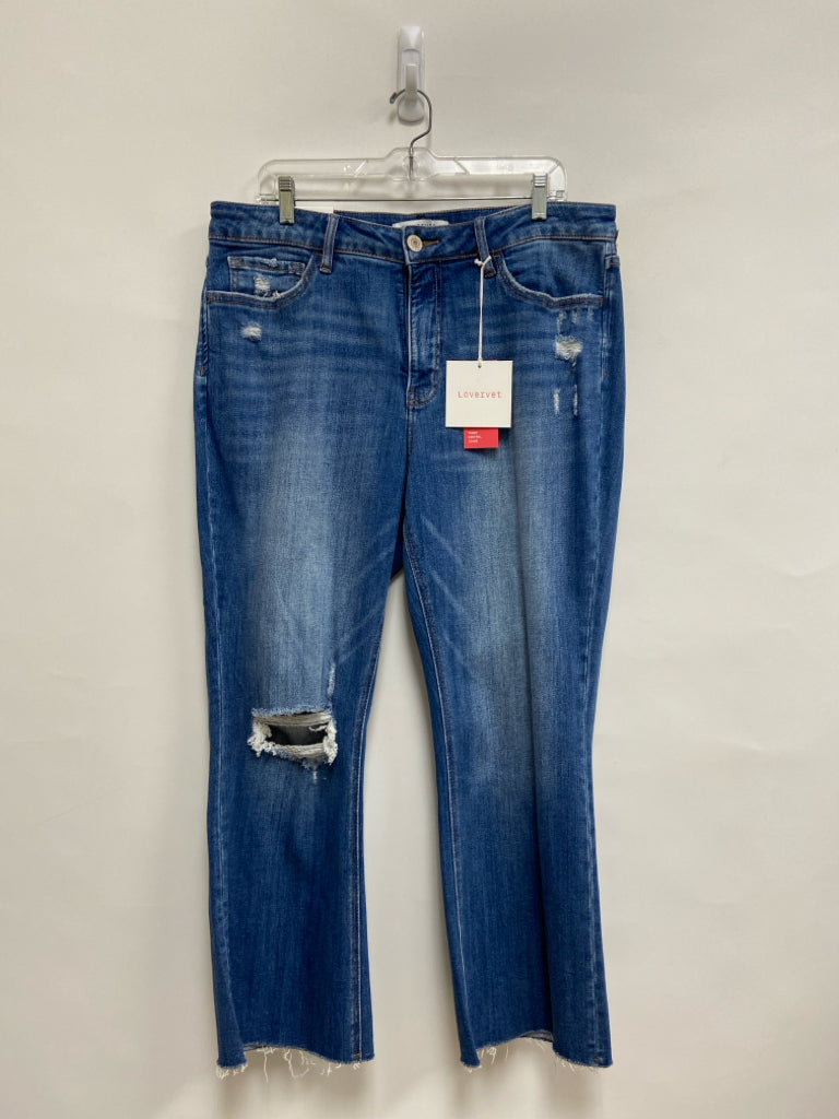 NWT VERVET Size 16W Faded Blue Distressed Plus Size Jeans