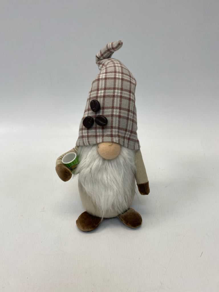 Tan Brown/White Plaid Stuffed Figurine