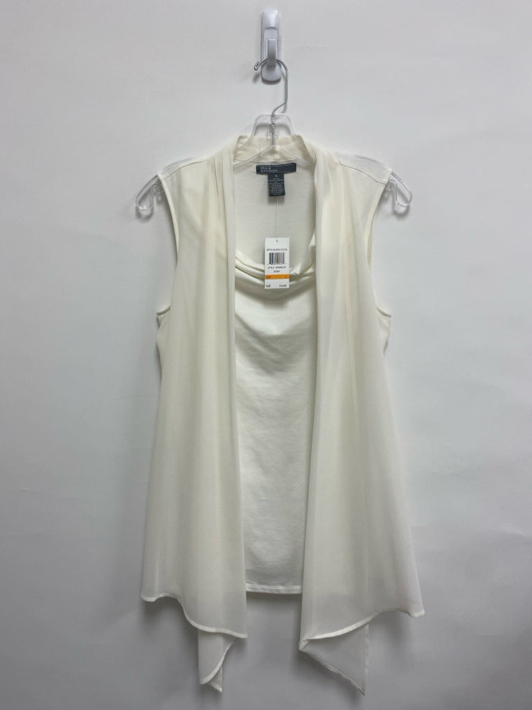 NWT 89th+MADISON Size S Cream Drape Ladies Top