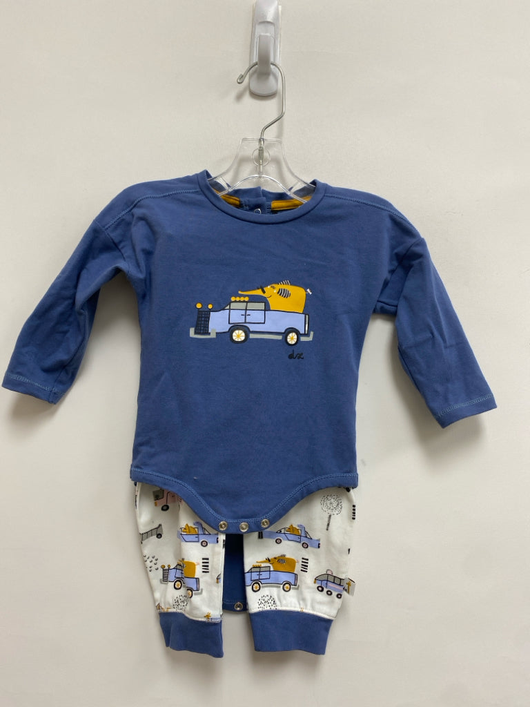 Deux Par Deux SIZE 12M Blue White/Tan Boy&