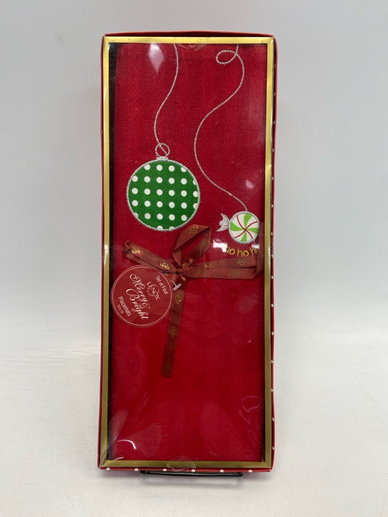 NEW/BOX Lenox Red Green Christmas