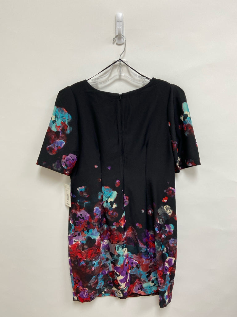 NWT Size 10 Black Multi Color Trimmed Ladies Dress