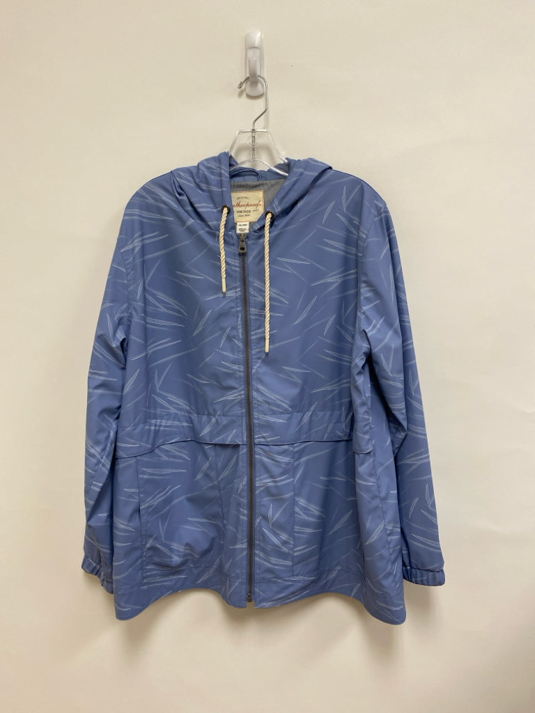 Weatherproof Vintage Size XL Blue White Print Zip Down Ladies Jacket