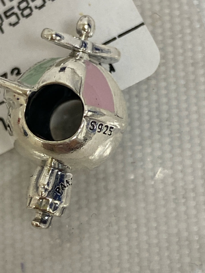 NEW/BOX Pandora Silver Pink/Blue Charm