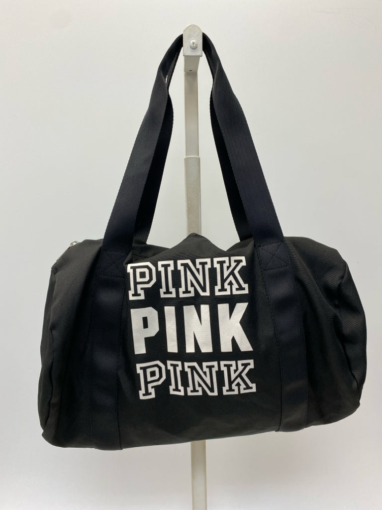 Victoria Secret Black White Words Duffle Bag