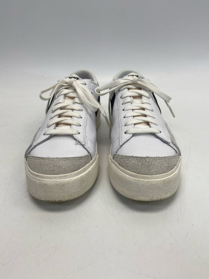 Nike  Size 9.5 White Black Lace-up Sneakers