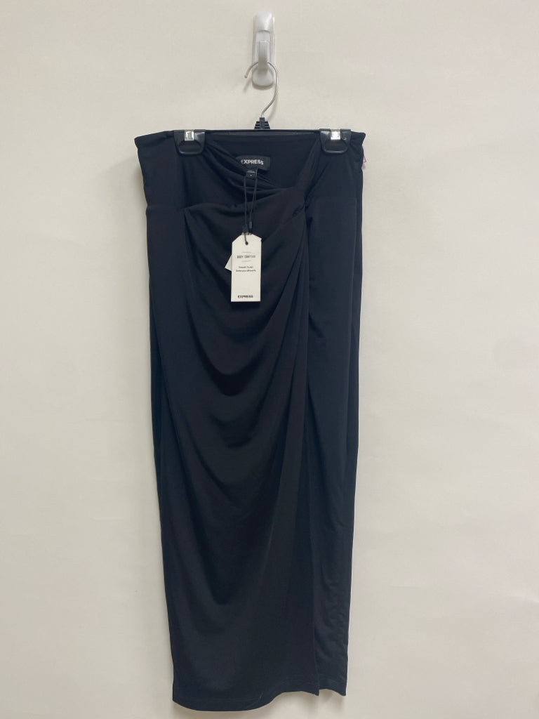 NWT Express Size S Black Ruched Ladies Skirt