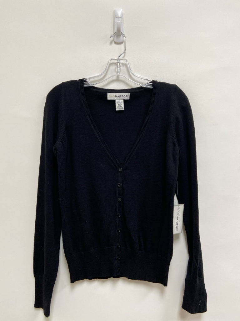 NWT Sag Harbor Size S Black Cardigan Ladies Sweater