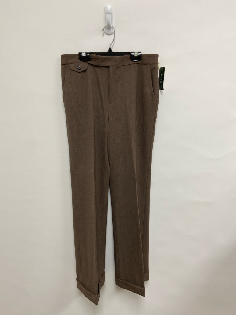 NWT Lauren Ralph Lauren Size 10 Brown Wide Leg Ladies Pants
