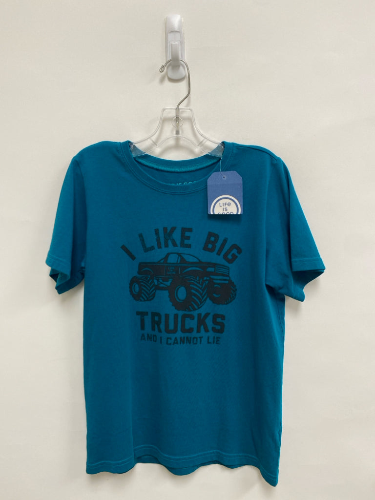NWT Life is Good SIZE XXL Teal Blue Black Trucks Boy&