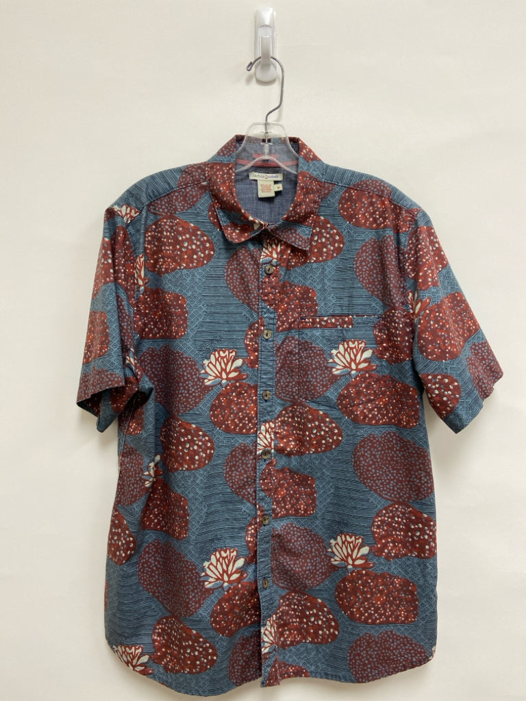 carbon2cobalt Size M Slate Blue Brick Abstract Men&