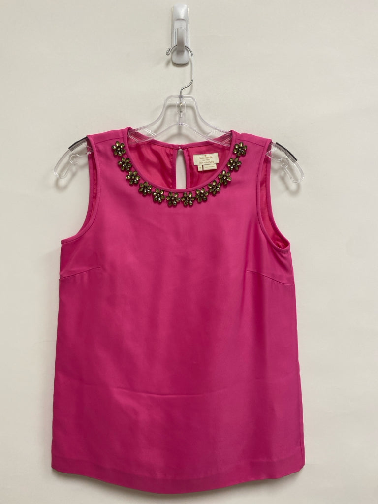 Kate Spade Size 0 Hot Pink Rhinestone Sleeveless Ladies Top